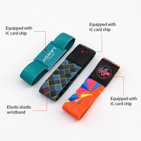 Pulsera RFID de Tela Personalizada con Impresión Completa, Resistente al Agua, con Opción de Color y Tamaño, Tarjeta IC de Control de Acceso Mifare de 13.56MHz