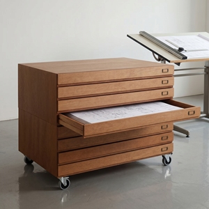 Modern <strong>Midcentury</strong> Solid Wood Dresser Living Room Vanity 8 Long <strong>Drawer</strong> Layered Pulling <strong>Chest</strong> <strong>of</strong> <strong>Drawers</strong> with Five Year Warranty - Product Image 2