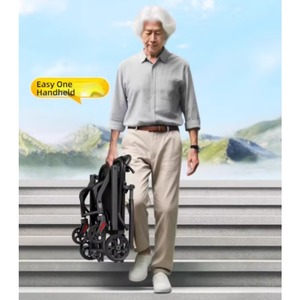 Manual Wheelchair For The Elderly Adults, Swing-away Detachable Footrest, Foldable <b>Mobility</b> Wheel <b>Chair</b> - Product Image 2