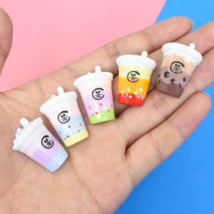 Breloques en résine en forme de bouteille de boisson sucrée et de tasse, cabochons à dos plat pour la décoration DIY de pinces à cheveux et de coques de téléphone portable - Product Image 2