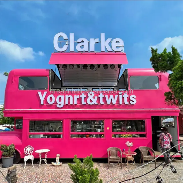 العلامة التجارية جديد الغذاء المحمول مطعم شاحنة مثلجات التبريد عربة شاحنة القهوة روبوت كشك