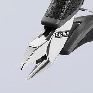 KNIPEX - 77 32 115 Electronics Diagonal Cutter Head espejo pulido, mangos con empuñaduras multicomponente, cabeza puntiaguda, con smal - Product Image 2