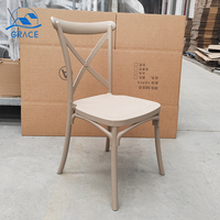 Chaises de mariage en plastique moderne industrielles en gros, empilables, colorées, écologiques, design pour table à manger, salle à manger