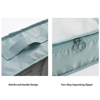 Ensemble de 7 sacs de rangement de voyage avec cordon de serrage, cubes d'emballage pour vêtements, organisateurs de bagages légers, design personnalisé