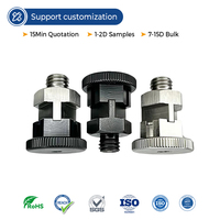 Mini-avanceurs indexeurs M6, M8, M10 en acier au carbone et acier inoxydable, à bouton autobloquant, type à ressort, goupilles de positionnement