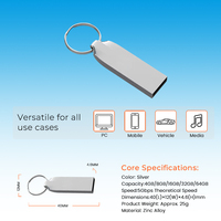 Gantungan Kunci Logam USB Flash Drive USB 2.0 U Disk PD172 dengan Cetakan Pribadi Desain Asli Hadiah Baru Garansi 2 Tahun