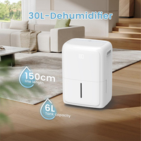 Déshumidificateur domestique haute capacité Trilite 30L/jour 220-240V 50Hz, séchage rapide des vêtements, idéal pour le bureau, le studio, la buanderie