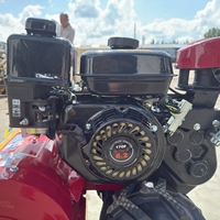NEWPANDA Trituradora de Césped Tipo Martillo de Gasolina de 10.5 HP 190F, Alta Productividad, con Transmisión por Correa y 48 Cuchillas