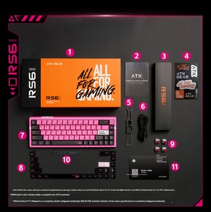 <span class=keywords><strong>Clavier</strong></span> à axe magnétique ATK RS6 pour jeux et esports 8000Hz <span class=keywords><strong>clavier</strong></span> mécanique <span class=keywords><strong>haut</strong></span> <span class=keywords><strong>de</strong></span> <span class=keywords><strong>gamme</strong></span> monomode en aluminium - Product Image 4