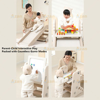 Table de jeu multifonctionnelle transformable pour enfants avec blocs de construction, tableau de dessin et bureau d'étude – OEM/ODM personnalisé