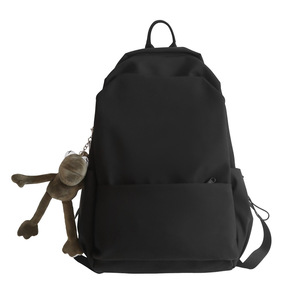 Qi Yuan Student <b>Backpack</b> 15 Inches Solid Color Wear Resistant Nylon Lining For <b>School</b> Travel Unisex - Product Image 5