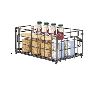Panier coulissant multifonction en acier, moderne, pliable, pour comptoir, idéal pour chambre, salle de bain, salle à manger, salon, cuisine, hôtel, facile à installer - Product Image 1
