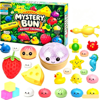 Produit phare : Boîte mystère de jouets squishy de Noël – Assortiment varié de jouets squishy en forme de dumpling pour cadeaux de Noël