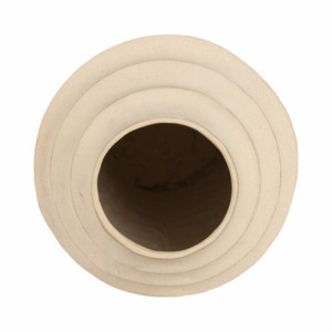 Vaso Scultoreo Scanalato Ecomix, Vaso Moderno per Fiori da Esposizione in Soggiorno con Texture Stratificata - Product Image 6