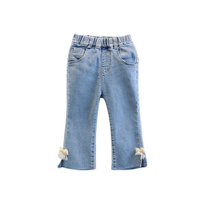 2021 New Arrival Chic Design Wholesale Custom Cartoon <b>Jeans</b> Kids <b>Jeans</b> Pants for Girl - Product Image 5