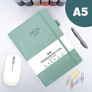 2026 PU da A5 hàng năm hàng tháng hàng ngày kế hoạch tùy chỉnh bìa cứng máy tính xách tay với ban nhạc đàn hồi - Product Image 3