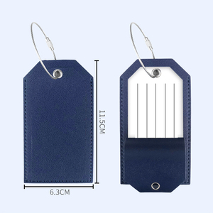 Etiquetas de Equipaje de Cuero Real con Logotipo de Marca de Aerolínea, Diseño Nuevo, Personalizadas, de Lujo, con Impresión en Lámina Dorada, para Regalos - Product Image 3