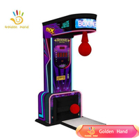 Machine de jeu d'arcade électronique de boxe à monnayeur Golden Hand Hit Kick 2 Sport Game Punch Machine, version japonaise et espagnole, 110/220V