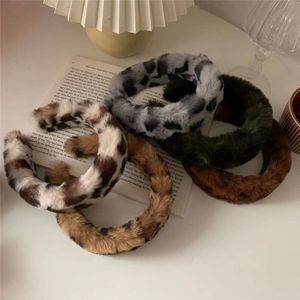 Genya Fashion Bandeaux à motif animal <span class=keywords><strong>Fourrure</strong></span> léopard Spa Cerceau à cheveux Eponge à bulles pour le lavage du visage Facile à nettoyer - Product Image 3