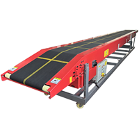 Convoyeur à bande télescopique de type snoot Express, bande PVC automatique en acier inoxydable personnalisée