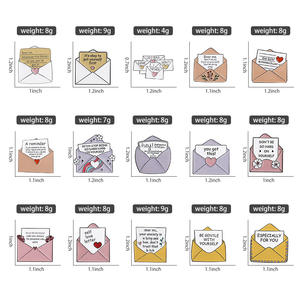 Broche créative avec message émotionnel, enveloppe, texte positif, magnifique et inspirant, badge en métal, décoration pour vêtements - Product Image 6