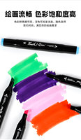 Marqueurs acryliques double pointe Giorgione, vente en gros, 120 couleurs, imperméables, écriture fluide, à base d'alcool, ensemble avec sac en toile