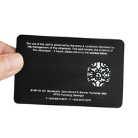 Carte PVC NFC RFID personnalisée avec logo VIP, carte de visite en plastique noir de luxe, étanche, avec bande de signature pour paiement par scanner QR