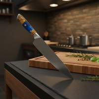 Couteau de Chef Professionnel de Luxe Moderne, Lame Damas VG10, Dureté 60 HRC, Super Affûté, Qualité Supérieure, 9 Pouces