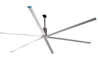 Industrieller HVLS-Deckenventilator 12ft Raddurchmesser 8000m/min Luftstrom 38dB Geräuschpegel Aluminiumlegierung Konstruktion Touch-Steuerung Kugellager