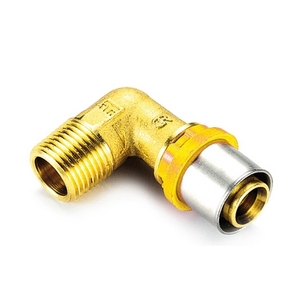 Raccordo curvo multistrato da 20 x 1/2 pollici maschio per tubi in rame - Product Image 1