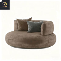 Canapé pour une personne en tissu rond luxueux moderne de haute qualité pour villa salon design-canapé modulaire confortable