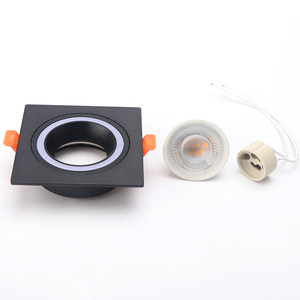 Cadre de downlight encastré rond GU10 MR16, anti-éblouissement, pour <span class=keywords><strong>spot</strong></span> LED, module réglable, cadre de downlight LED - Product Image 1