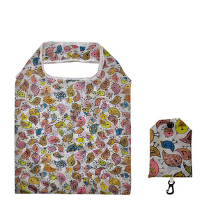 Bolsa de Compras Reutilizable Personalizada, Portátil, Plegable, de Bolsillo, de Poliéster, con Estampado de Dibujos Animados, con Logotipo Personalizado - Product Image 2