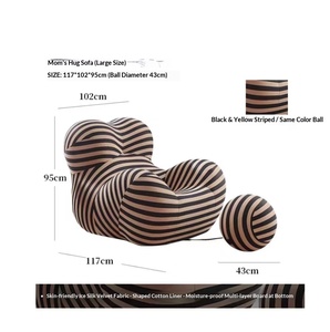Mom's Embrace Italian Minimalist Sofa Shaped Polyester Fiber Economical Sofa Lazy Reclining Sleeping Leisure Sofa Balcony Sofa - Product Image 6