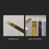 Pita Lis Dekoratif Dinding & Plafon Bahan Stainless Steel Perekat Sendiri Warna Titanium Gold Black Rose