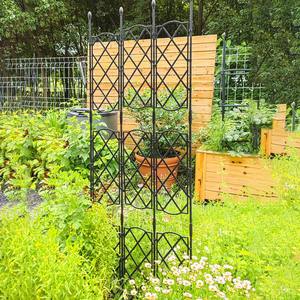 Treillis d'escalade de rose de clôture de jardin extérieur d'art de fer enduit de plastique pour l'écran de garde-corps de cour de balcon - Product Image 6