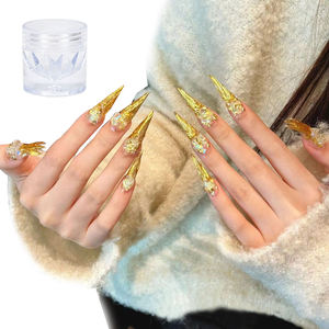 Eternal Night Star River Mirror Demon Nail Salon Mismo estilo Nail Shop Oro blanco Espejo mágico Crush Glass Nail Material - Product Image 1