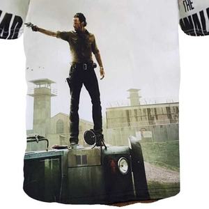 <strong>Walking</strong> <strong>Dead</strong> Plus Size Casual Knitted <strong>T</strong>-<strong>Shirt</strong> for Men Printed Rick Grimes Carl Daryl Michonne Zombies Short Sleeve O-Neck Collar - Product Image 5
