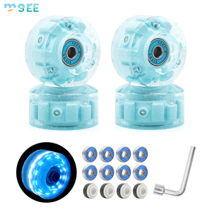 Patins à roulettes à double rangée SeeMore en stock, roues en PU de 58 mm, patins à roulettes quad avec roulements ABEC-9 - Product Image 2