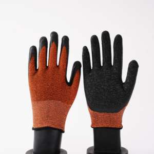 قفازات عمل مطلية بالنيلون واللاتكس للحماية من التجاعيد لراحة اليد مطلية باللاتكس قفازات لتجاعيد الأعمال والبناء - Product Image 5