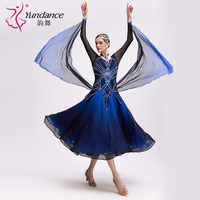 B-24162 personnalisé nouveautés salle de bal longue robe de concours de danse robe de danse de salon strass femmes