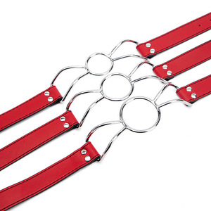 Fournisseur direct d'usine <span class=keywords><strong>SM</strong></span> Deep Throat Female Slave Forced Mouth Ball Mouth Gag Mouth Cage Couples Wholesale Red Metal + PU - Product Image 2