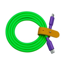 Câble de données en alliage de zinc et silicone liquide 240W / Connecteurs Type-C Coque en cuivre étamé 5mm Charge ultra rapide - Vente directe usine