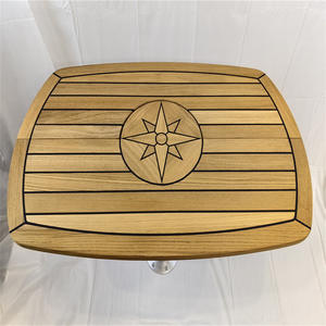 Hot Seller <b>Folding</b> Teak Tabletop Barrel-Shaped 300/610*940mm for <b>Kitchen</b> Use Cross-Border E-Commerce for Yacht Marine - Product Image 1