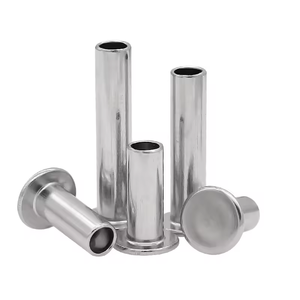 Remaches Semitubulares TaiPeng M3-M10 DIN 7338 B de Acero Inoxidable para Forro de Freno, Cabeza Plana de 3/8 pulgadas, Clase 6, Acabado Brillante - Product Image 2