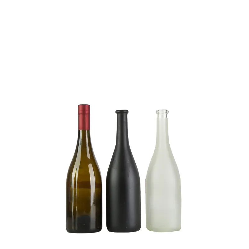 Bouteilles en verre de liqueur vides 750ml, bouteille de vin en verre rouge, bordeaux, à prix d'usine en fabriqué en chine, nouvelle collection