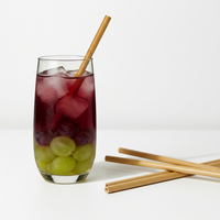 Pailles en bambou jetables écologiques, pailles à boire biodégradables, design personnalisé pour bar et restaurant