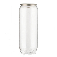 Boîtes de boissons en plastique PET transparentes de 250 ml, 350 ml et 500 ml avec couvercles faciles à ouvrir