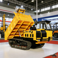 RUIBOTE Transporteur sur chenilles diesel 8 tonnes, Chariot de transport lourd à chenilles, Dumper sur chenilles haute capacité de charge pour travaux d'ingénierie, Haute performance opérationnelle