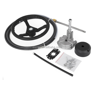 Système de direction hors-bord ALASTIN Marine, câbles de direction pour <span class=keywords><strong>bateau</strong></span> de 12 pieds avec <span class=keywords><strong>volant</strong></span> de 13,5 pouces - Product Image 1